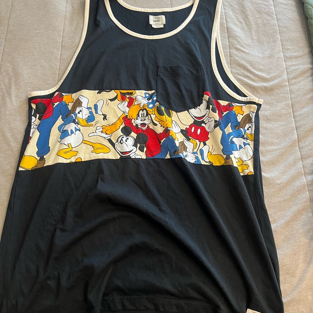 Disney Vans Tank Top Shirt Size Large Mens Used